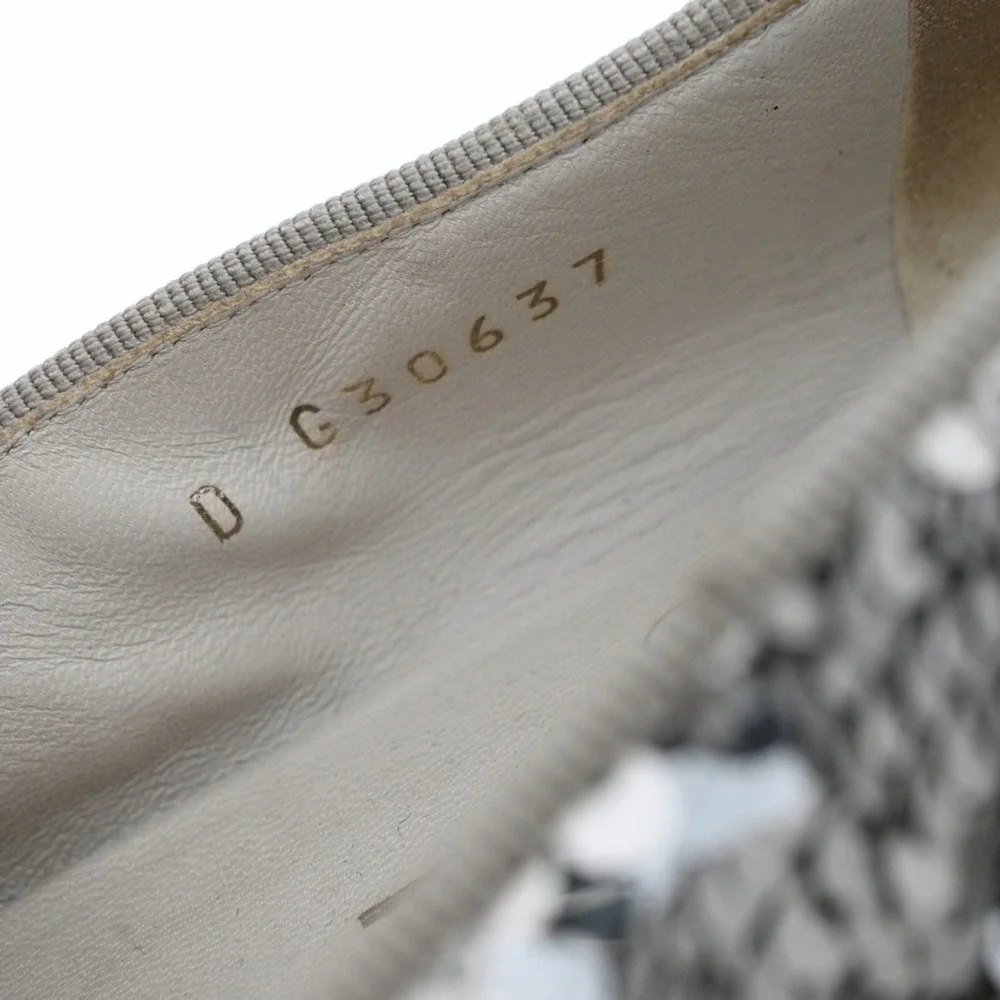 CHANEL Silver Sequin Loafers Estimated Size 7